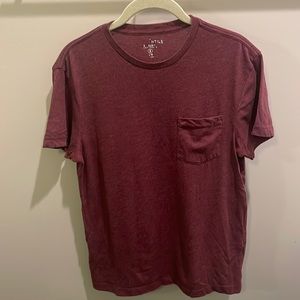 Mens J. crew tee - maroon - S